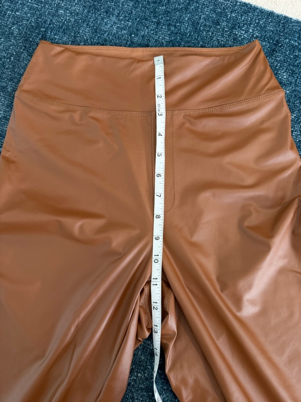 Aerie Offline High-Rise Faux Leather Leggings in Brown - Picture 10 of 11